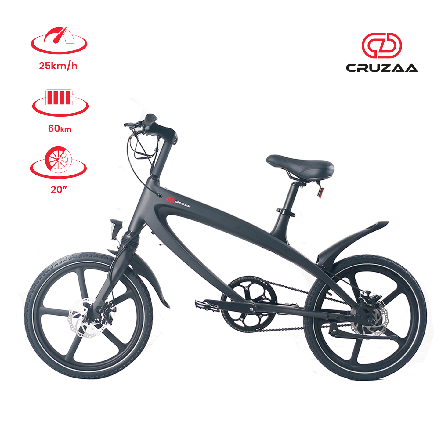 Cruzaa E-Bike with Built-in Speakers & Bluetooth