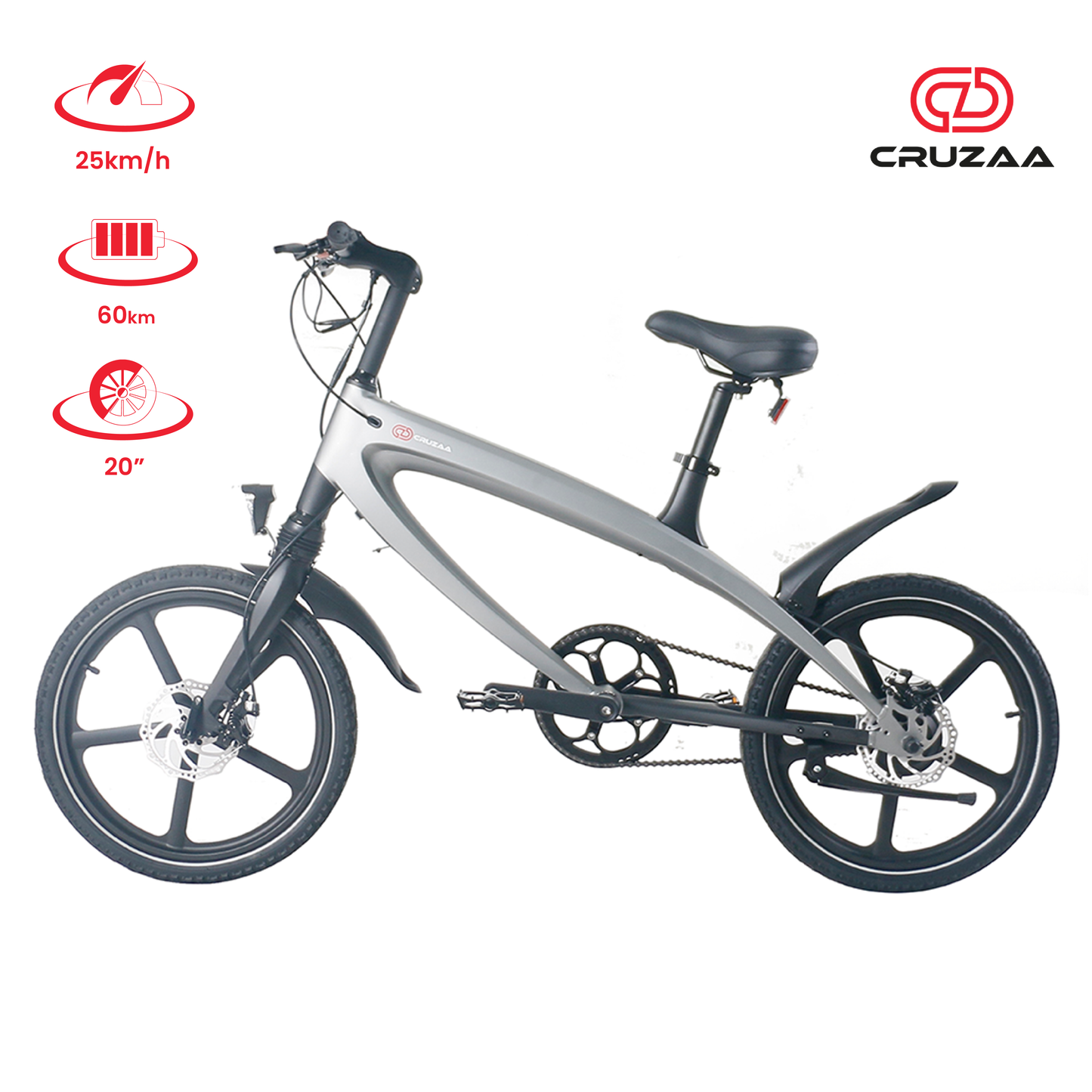 Cruzaa E-Bike with Built-in Speakers & Bluetooth