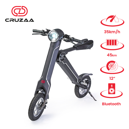 Cruzaa Sit Down E-Scooter PRO with Built-in Speakers & Bluetooth