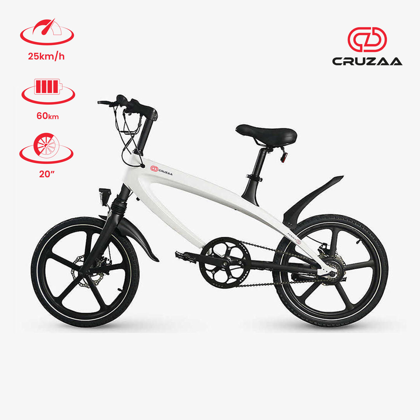 Cruzaa E-Bike with Built-in Speakers & Bluetooth