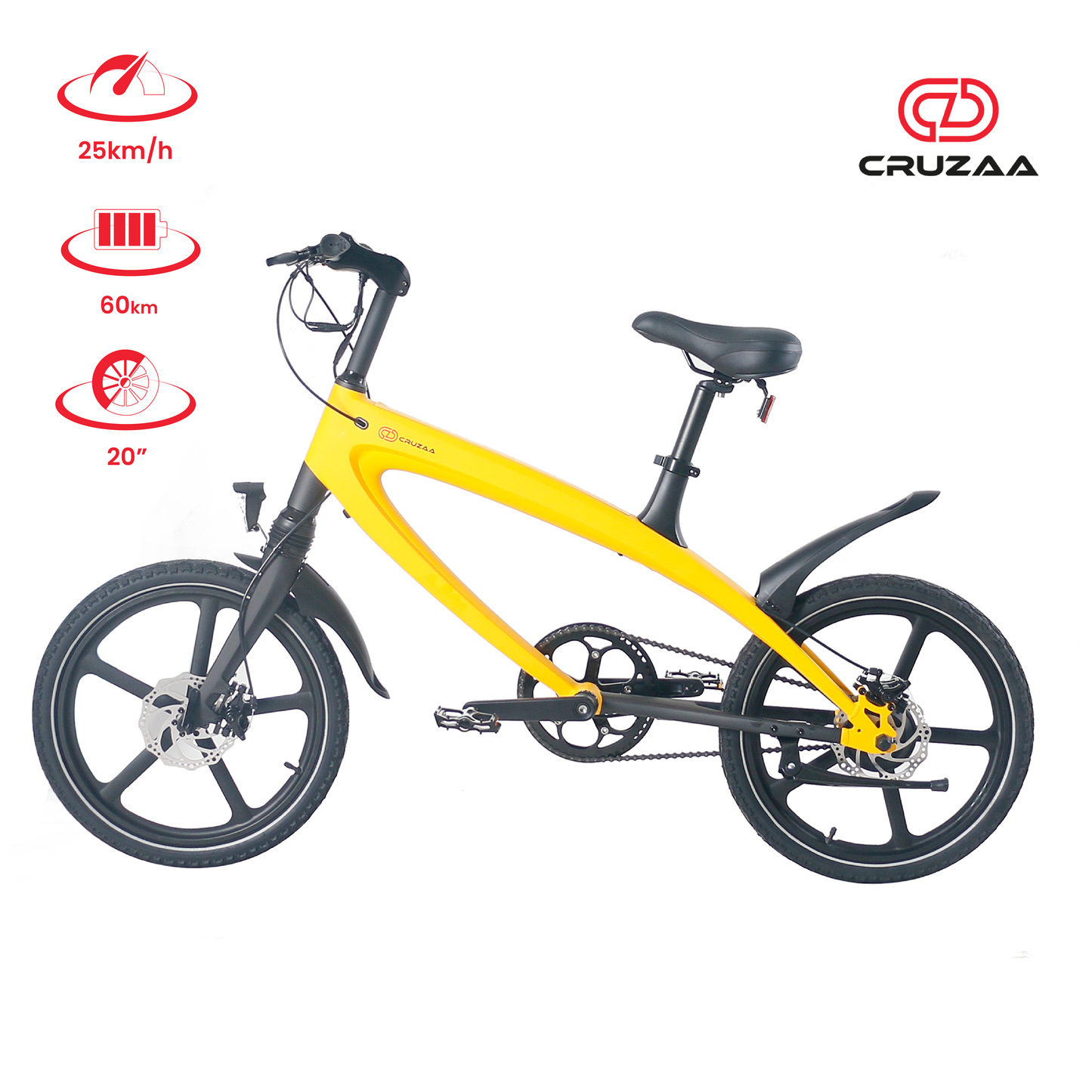 Cruzaa E-Bike with Built-in Speakers & Bluetooth